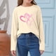 thumbnail image 1 of Blusas y camisas de manga larga con cuello redondo CUHK Top estampado de cuello redondo para primavera y verano Jersey informal Camisa básica de manga larga para niños y niñas Blusa de poliéster para, 1 of 6