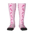 thumbnail image 1 of Fotbe Pink Scarf Snowman Calcetas Divertidas Estampadas para Hombre y Mujer, Calcetas de Algodón hasta la Rodilla para Caminar, Correr, Enfermería y Embarazo, 1 of 6