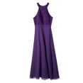 thumbnail image 4 of iiniim Women's Halter Neck Floral Lace Chiffon Bridesmaid Formal Wedding Long Dress Size 4-16, 4 of 7
