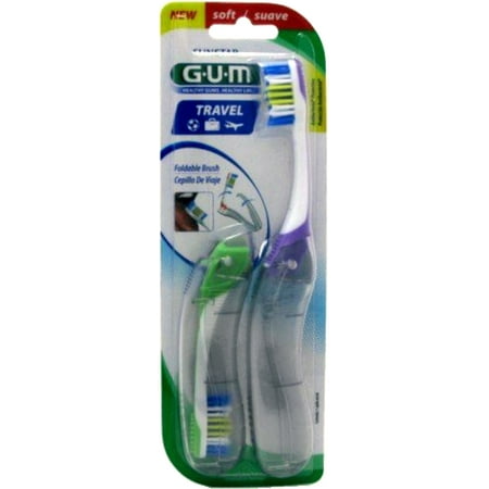 Tooth Decay Gums - GUM Travel Toothbrush Foldable, 2 ea
