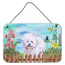 Carolines Treasures CK1210DS812 Bichon Frise Spring Wall or Door Hanging Prints  8x12 multicolor