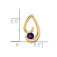 thumbnail image 2 of Auriga Fine Jewelry 14K Yellow Gold Amethyst Chain Slide Pendant for Women (L - 0.65 inch, W - 9.2 inch), 2 of 4