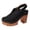 Black, variant on Vintage Platform High Heels Clogs Dressy Sandals for Women 2026 Retro Hollow out Leather Closed Toe Chunky Block Heeled Comfortable Orthopedic Walking Mules with Back Straps Pink Size 9.5