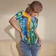 thumbnail image 3 of Fotbe Bright Paper Cactus Scene Body de Mujer con Cuello Redondo y Mangas Cortas, Sin Mangas Ajustado, Suave, Cómodo y Básico-Small, 3 of 7