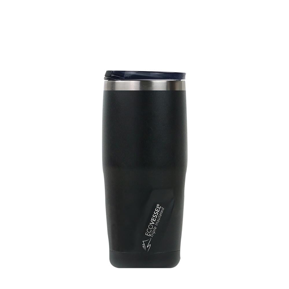 EcoVessel Metro TriMax Insulated Stainless Steel Tumbler - Black Shadow ...