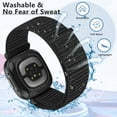 thumbnail image 3 of Strap for Fitbit Versa 3 4 band accessories Nylon loop replacment Breathable Sport belt Correa Bracelet Fitbit Sense 2 band Pink sand For Fitbit Versa 4, 3 of 6