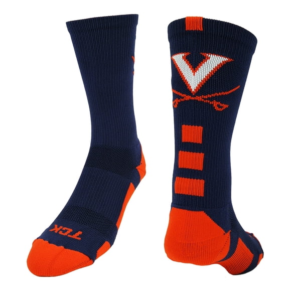 TCK Chaussettes de Base Virginia (Marine/orange, Moyen)