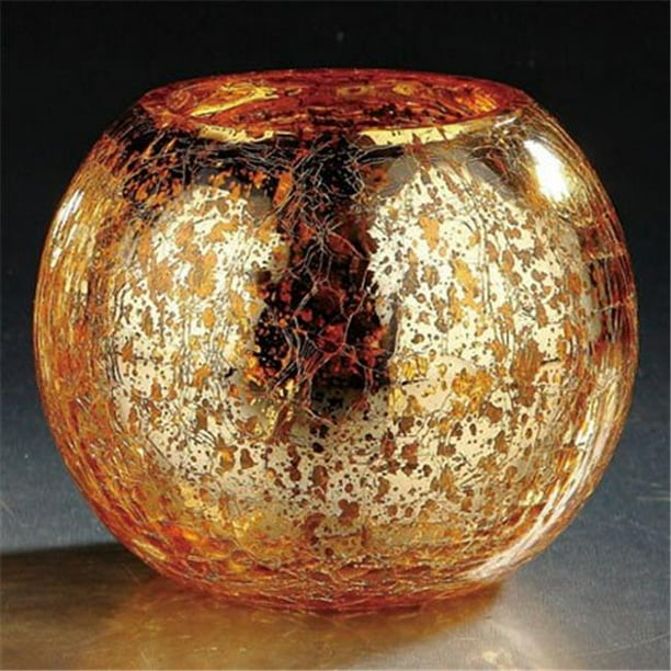 4.5 x 6 in. Glass Vase, Gold