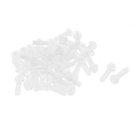 

M4 x 14mm Acrylic Pan Head Machine Screw Bolt Clear 50 Pcs