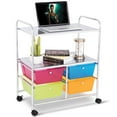 thumbnail image 2 of Costway 4 Multifunctional Drawers Rolling Storage Cart Rack Shelves Shelf Home Office, 2 of 10