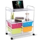 thumbnail image 2 of Costway Carrito Auxiliar con 4 Cajones Apilables y 2 Estantes 4 Ruedas Organizador para Cocina Baño Oficina 58,5 x 37 x 75 cm, 2 of 9