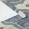 thumbnail image 6 of Arabesque Blue Printed Cotton Twill Curtain (1 Panel), Arabesque Blue, 50W X 108L, 6 of 6