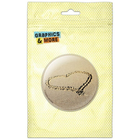 

Heart in Sand by Ocean Love Romantic Refrigerator Button Magnet