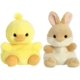 thumbnail image 1 of Juego de 2 juguetes de peluche Aurora Palm Pals Darling Duck/Ella Bunny, 1 of 9