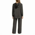 thumbnail image 3 of Max & Mia Women's 2 Pc Hoodie Lounge Set (Gray/X-Large), 3 of 3