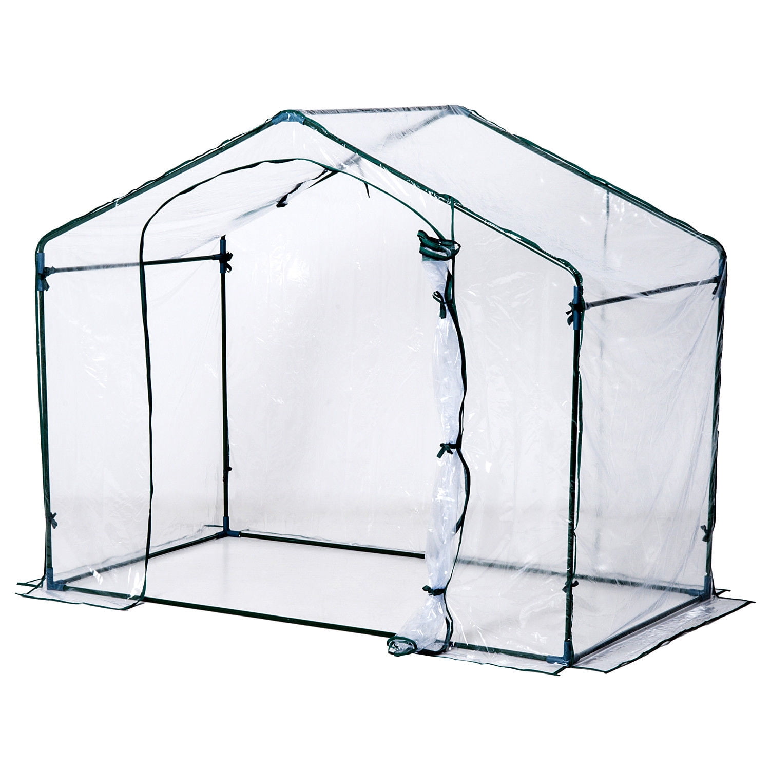 Outsunny 6' x 3.5' x 5' Outdoor Portable Walk-In Greenhouse with Clear PVC Cover
