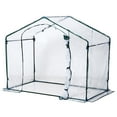 thumbnail image 3 of Outsunny 6' x 3.5' x 5' Outdoor Portable Walk-In Greenhouse with Clear PVC Cover, 3 of 8
