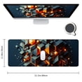 thumbnail image 2 of nygtbtfer  Extended Mouse Mat Square Desk Pad, Thick Non-Slip Rubber Base Gaming Mouse Pad, Large Mouse Pad for Game and Office and Home, Orange Metallic Glare 31.5x11.8 in, 2 of 6
