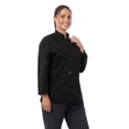 thumbnail image 4 of Chaqueta de chef Chef Works Le Mans para mujer, talla grande, negra, 4 of 4