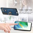 thumbnail image 3 of Allytech Wallet Case for Samsung Galaxy S21 FE, Support Car Mount, Luxury PU Leather Shockproof Anti-Fall 360° Finger Ring Stand Case with Magnetic Snap & Card Slots for Samsung Galaxy S21 FE - Blue, 3 of 8