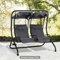 thumbnail image 6 of Outsunny 84A-052 Series 2-Seater Swing Canopy Replacement Top Cover, Gray, 6 of 9