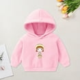 thumbnail image 2 of UAYOTSE Boys and Girls Hooded Sweatshirts Plus Fleece Childrens Clothing Cartoon Prints Long Sleeved Tops for Small and Medium Sized Children(2-3 Years,P107-Pink), 2 of 7
