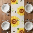 thumbnail image 6 of Sunflowers Table Runner - 48 Inch Long, Kitchen Dining Table Runner Dresser Scarves, Farmhouse Bees Vintage Sunshine Summer Farmhouse Decor for Coffee Tables Wedding Party Banquet, 6 of 8