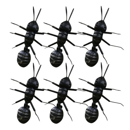 

unbranded 6 Pcs Halloween Simulation Ants Fake Ants Indoor Statue Ornament Simulated Ants Black 6.50X6.00X2.00CM
