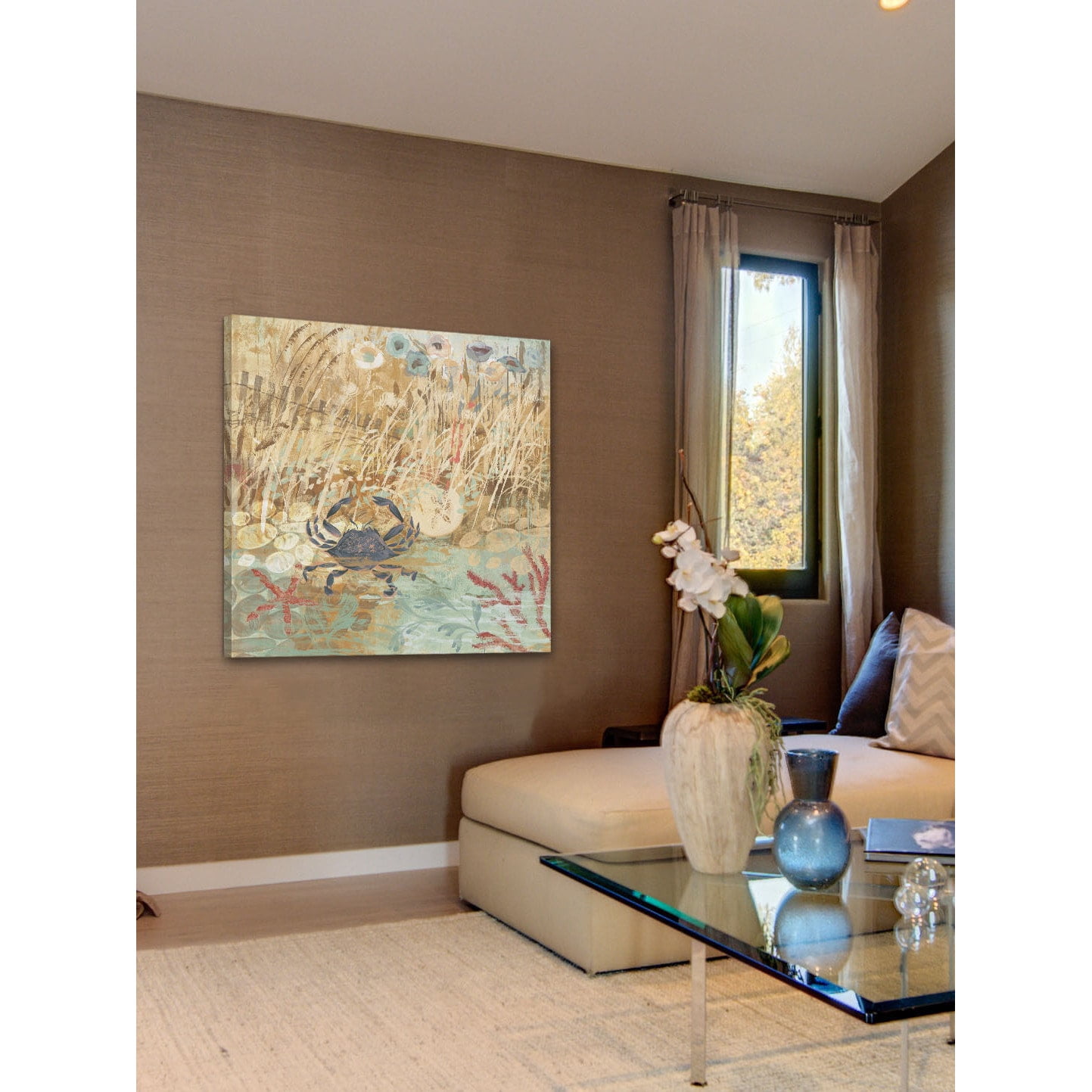 Marmont Hill A Floral Frenzy Coastal I Painting Wall Art Print