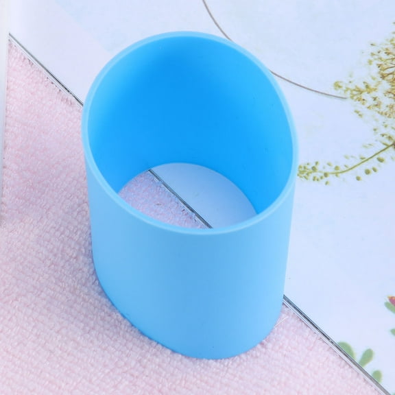 Soimiss Glass Water Bottle Silicone Sleeve Protective Sleeve Blue 1Set