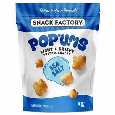 Snack Factory Pop'ums Sea Salt Pretzel Snacks, 9 oz Bag