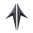 thumbnail image 2 of Car Spoiler Side Wing Lip 2PCS Black Carbon Fiber Leaf Shape V-shaped No Logo for All Vehicles, 2 of 8
