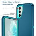 thumbnail image 3 of I-HONVA For Samsung Galaxy S23 FE Case,3-Layer Military Grade Drop Protection Anti-Slip Bumper Rugged Shockproof Dustproof Protection 6.4 inch Phone Case,Turquoise, 3 of 7