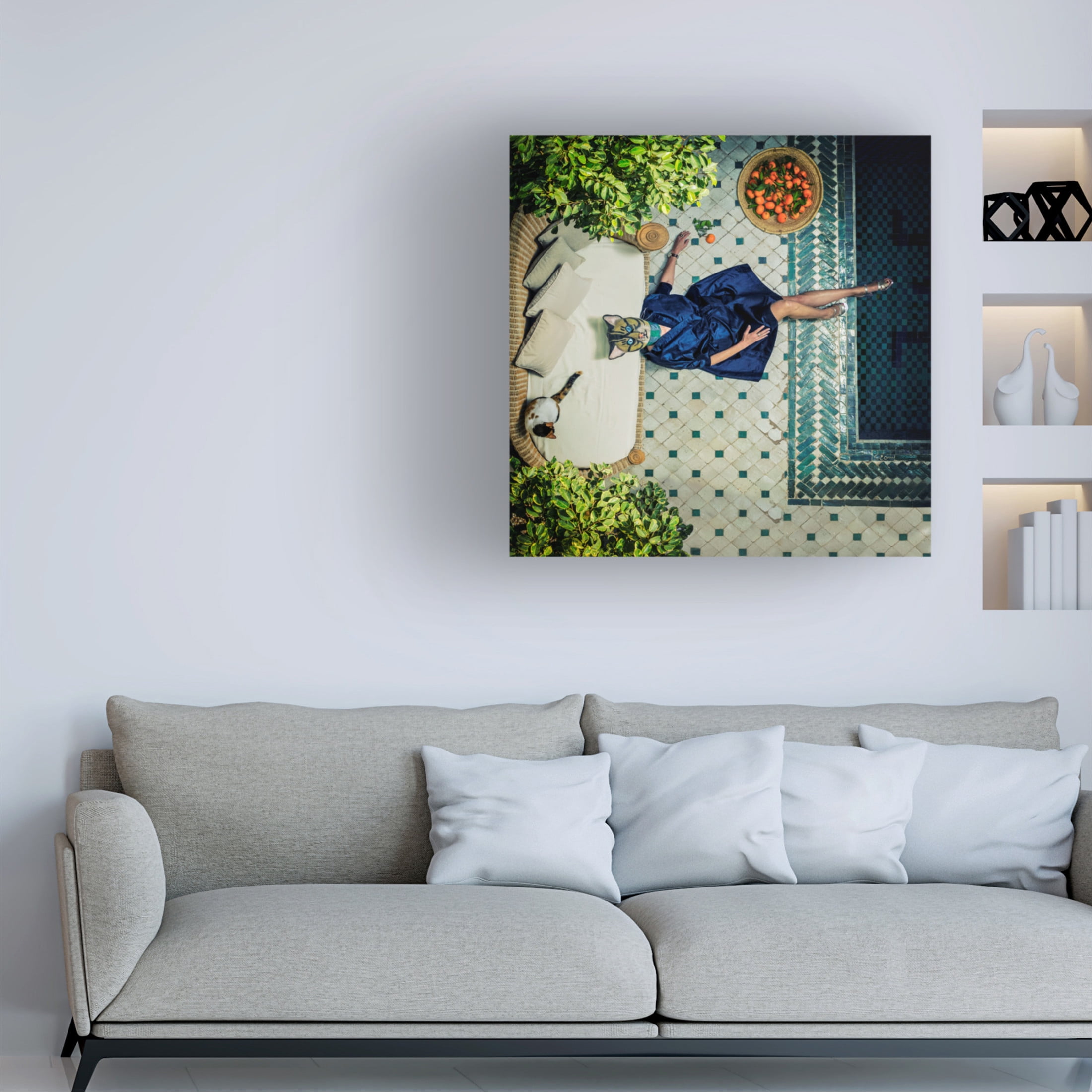 Canvas Wall Art - Ambra  'Have A Break' Wall Art for Living Room, Bedroom, or Office D?cor by Trademark Fine Art - 18 x 18 Inches