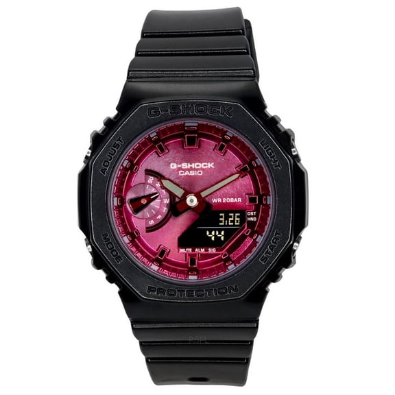 Casio G-Shock Analog Digital Resin Strap Burgundy Dial Quartz GMA-S2100RB-1A 200M Women's Watch