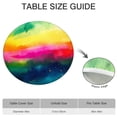 thumbnail image 6 of Colorful Tie Dye Wave Pattern Round Fitted Tablecloth with Elastic Edge,Dining Table Cover Waterproof,Outdoor Round Tablecloth for Camping,Dining,Indoor and Outdoor, 6 of 7