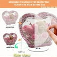 thumbnail image 2 of Valentine's Gift Rotating Base Heart Shaped Pink Rose Teddy Bear Acrylic Decor Valentine Gift Anniversary Keepsake Romantic Desktop Ornament Flat Art Piece, 2 of 5