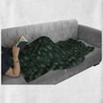 thumbnail image 6 of Nautical Soft Flannel Fleece Throw Blanket, Tropical Fish Underwater Plants Jellyfish and Seaweed Ocean Art, Cozy Plush for Indoor and Outdoor Use, 50" x 70", Reseda Green Green, by Ambesonne, 6 of 6