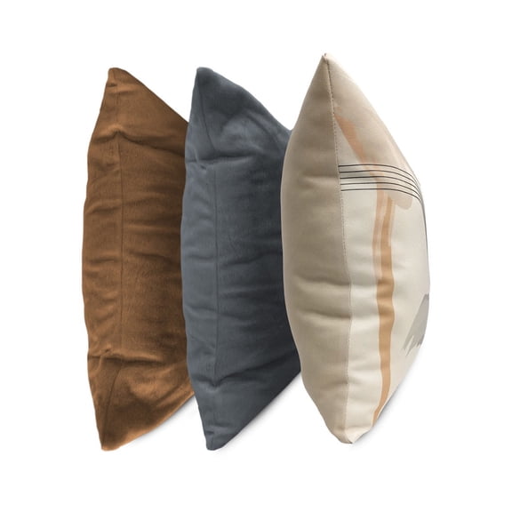 Set de 3 Cojines Decorativos Coprire 45 x 45 cm Marrón claro
