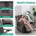 thumbnail image 6 of VIVIJASON Electric Power Lift Recliner Chair for Elderly, Heated Vibration Recliners Chair Massage Lounge Single Sofa Living Room Chair with 2 Remote Controls, Side Packets & USB Port, Smokey Grey, 6 of 8