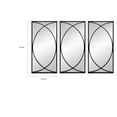 thumbnail image 5 of 32 Inch 3 Piece Wall Mirror, Concentric Circles, Stylish Black Metal Frame- Saltoro Sherpi, 5 of 5