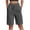 Dark Gray, variant on Inleife Womens Short Pants Fashion Women Elastic Forces Waist Casual Pockets Button Five Cents Pants