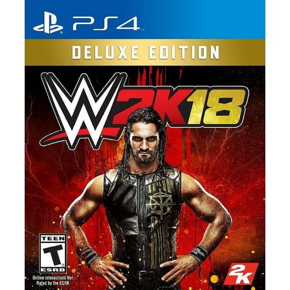 WWE 2K18 Deluxe Edition Wrestling Game for PlayStation 4, Sports Game 4 Offline Players
