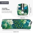 thumbnail image 3 of Fotbe Peacock And Flowers Pattern Leather Pencil Case, Pencil Pouch with Durable Zipper, Compact and Stylish Organizer for Stationery, Art Supplies, Travel Essentials, 3 of 7