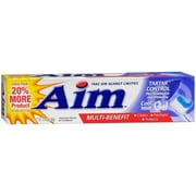 Aim Toothpaste Gel Tartar Control, Cool Mint 5.5 oz
