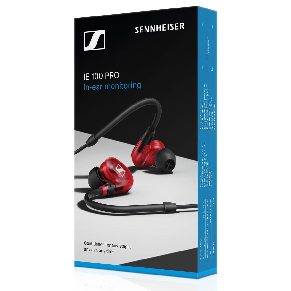 Sennheiser IE 100 PRO Professional In-Ear Monitoring Headphones, Red