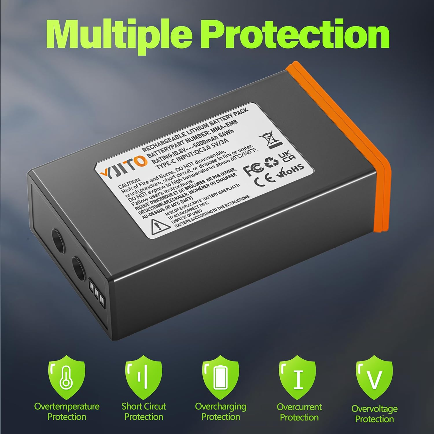 4 Pack 5000Mah battery replacement Compatible for Edge Series Cellular Trail Camera 5000mAh Lithium-Ion Battery Compatible with Moultrie Edge, Edge PRO, Edge 2, Edge 2 PRO 10.8V 54Wh