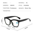 thumbnail image 3 of 5 Pairs of Thick Oversize Square Floral Reading Glasses 4.00 for Women and Men, Blue Light Blocking Spring Hinge Readers +4.00, 3 of 4