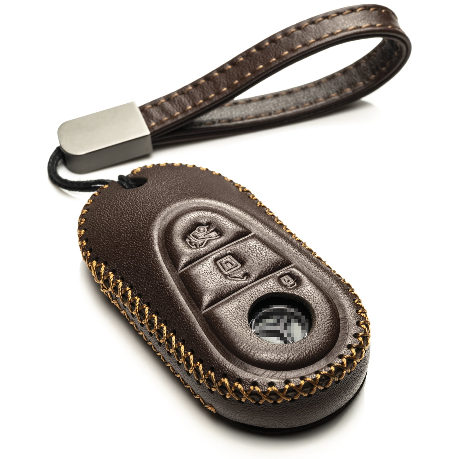 Vitodeco Genuine Leather Smart Key Fob Case Compatible for Mercedes-Benz S-Class 2022-2023, Mercedes-Benz C-Class 2022-2023, Mercedes-Benz GLC-Class