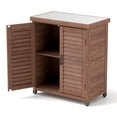 thumbnail image 6 of Funnil Outdoor Wooden Storage Cabinet & Potting Bench Table, Weather-Resistant Wooden Patio Furniture, Garden Workstation, 6 of 10